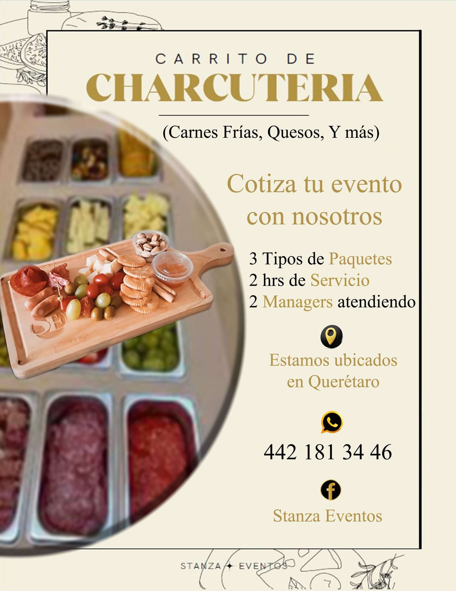 Carrito de Charcutería: Carnes Frías, Quesos y Más